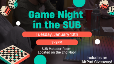 Welcome Week: Game Night in the SUB!
